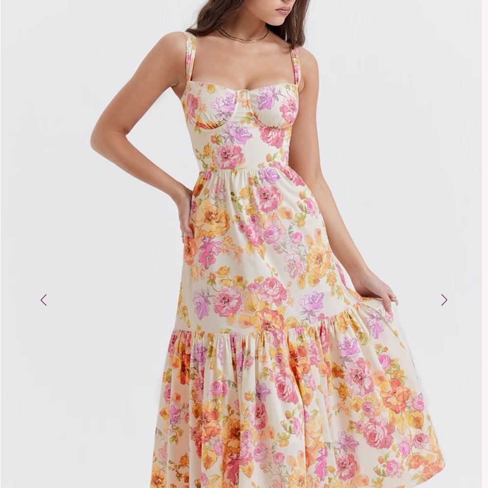 House of CB Floral Print Midi Dress